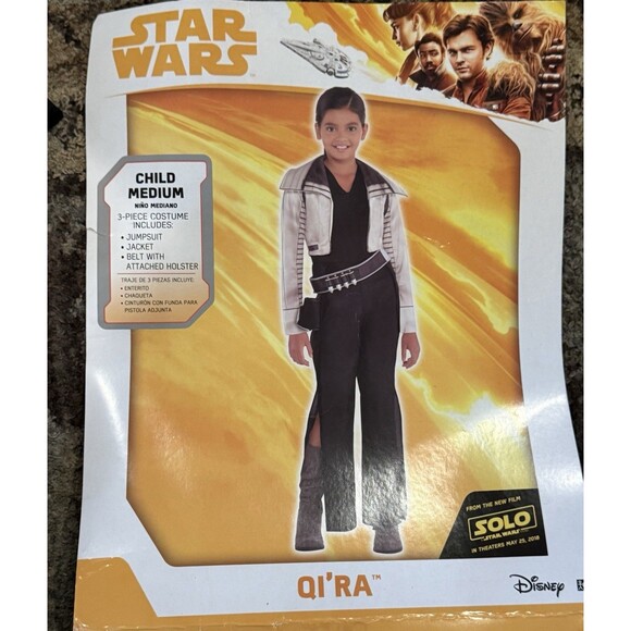 Star Wars Disney Qi’ra Child medium Halloween costume M 8-10 3 Piece - Picture 1 of 3